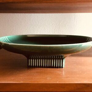 Mid Century Roselane Ceramics Green Console/fruit bowl